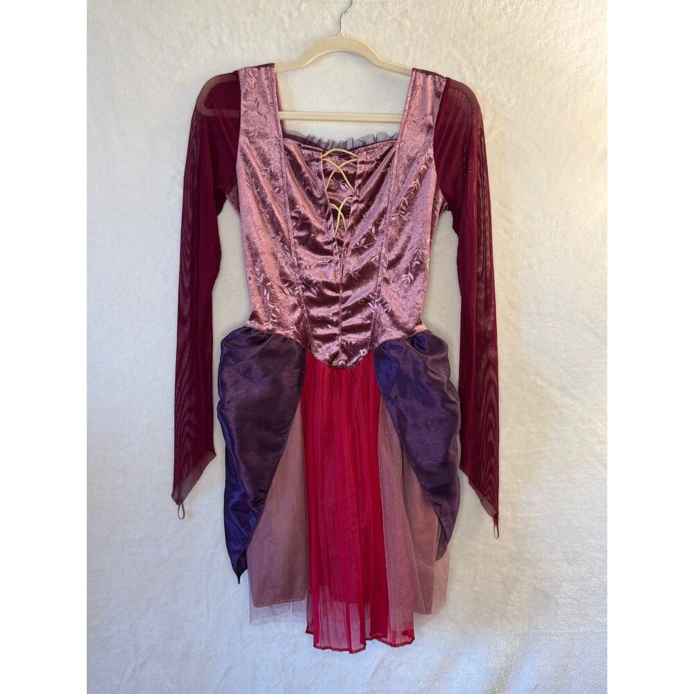 Disney Hocus Pocus Sarah Sanderson Cosplay Dress Velvet Mesh Whimsigoth Witch S